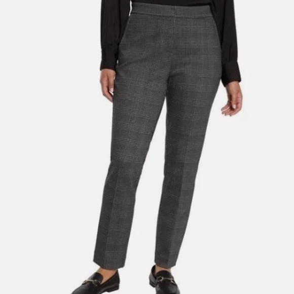 Banana Republic Pants - Banana Republic Ponte Pants, Multi (Charcoal Gray/Black Plaid), Size 8, NWT